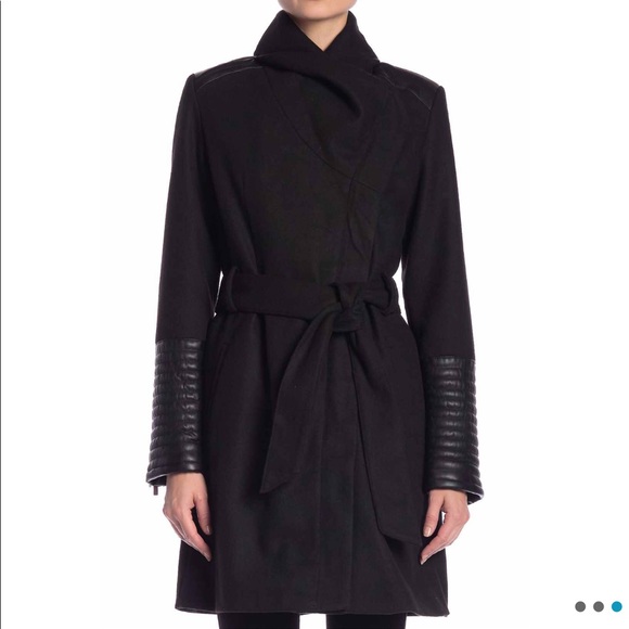 Faux Leather Trim Trench Coat 🖤 - Picture 2 of 12